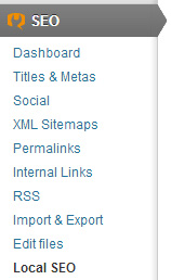 Local SEO Plugin Admin Area
