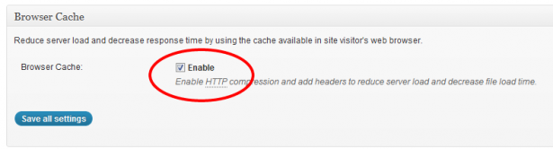 Enable Browser Caching