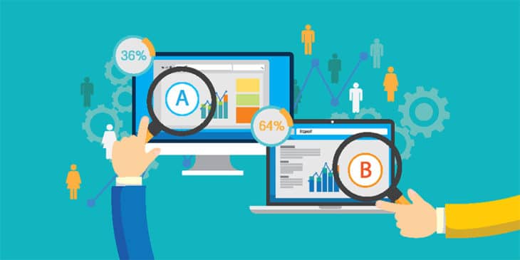 A/B testing visual example